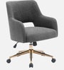 Boucle Executive Chair With 360  Swivel In Grey Colour