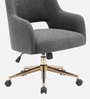 Boucle Executive Chair With 360  Swivel In Grey Colour