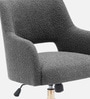 Boucle Executive Chair With 360  Swivel In Grey Colour