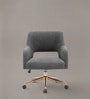 Boucle Executive Chair With 360  Swivel In Grey Colour