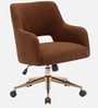 Boucle Executive Chair With 360  Swivel In Tan Colour