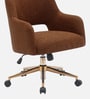 Boucle Executive Chair With 360  Swivel In Tan Colour