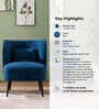 Boucle Lounge Chair In Blue Color