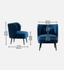 Boucle Lounge Chair In Blue Color