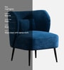 Boucle Lounge Chair In Blue Color