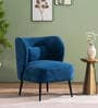 Boucle Lounge Chair In Blue Color