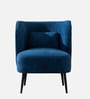 Boucle Lounge Chair In Blue Color