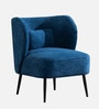 Boucle Lounge Chair In Blue Color