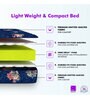 Soft Bounce Tri-Fold 4 Inch (75X48) In Blue Colour Queen Folding Mattress