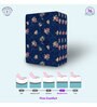 Soft Bounce Tri-Fold 4 Inch (75X48) In Blue Colour Queen Folding Mattress