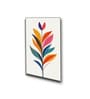 Flowers Wall Painting Canvas Set of 4 Black Frame