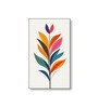 Flowers Wall Painting Canvas Set of 4 Black Frame