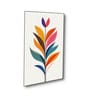 Flowers Wall Painting Canvas Set of 4 Black Frame
