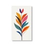 Flowers Wall Painting Canvas Set of 4 White Frame