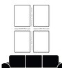 Flowers Wall Painting Canvas Set of 4 White Frame