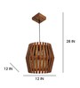 Bourbon Brown Solid Wood Single Hanging Light