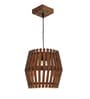 Bourbon Brown Solid Wood Single Hanging Light