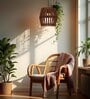 Bourbon Brown Solid Wood Single Hanging Light