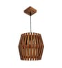 Bourbon Brown Solid Wood Single Hanging Light