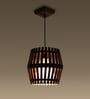 Bourbon Brown Solid Wood Single Hanging Light