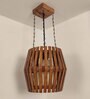Bourbon Brown Solid Wood Single Hanging Light