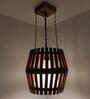 Bourbon Brown Solid Wood Single Hanging Light