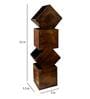 Coffeewalnut Handmade Wooden Tabe Lamp With Geometrical Fengshu Design
