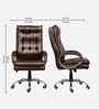 Boxer High Back Leatherette Executive Chair In Brown Colour