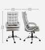 Boxer High Back Leatherette Executive Chair In Grey Colour