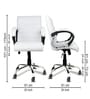 Bozo Medium Back  Executive Chair  In White Colour