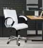 Bozo Medium Back  Executive Chair  In White Colour