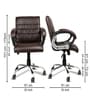 Bozo Medium Back Office Executive Chair In Dark Brown Colour