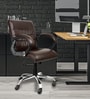 Bozo Medium Back Office Executive Chair In Dark Brown Colour