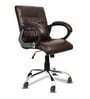 Bozo Medium Back Office Executive Chair In Dark Brown Colour