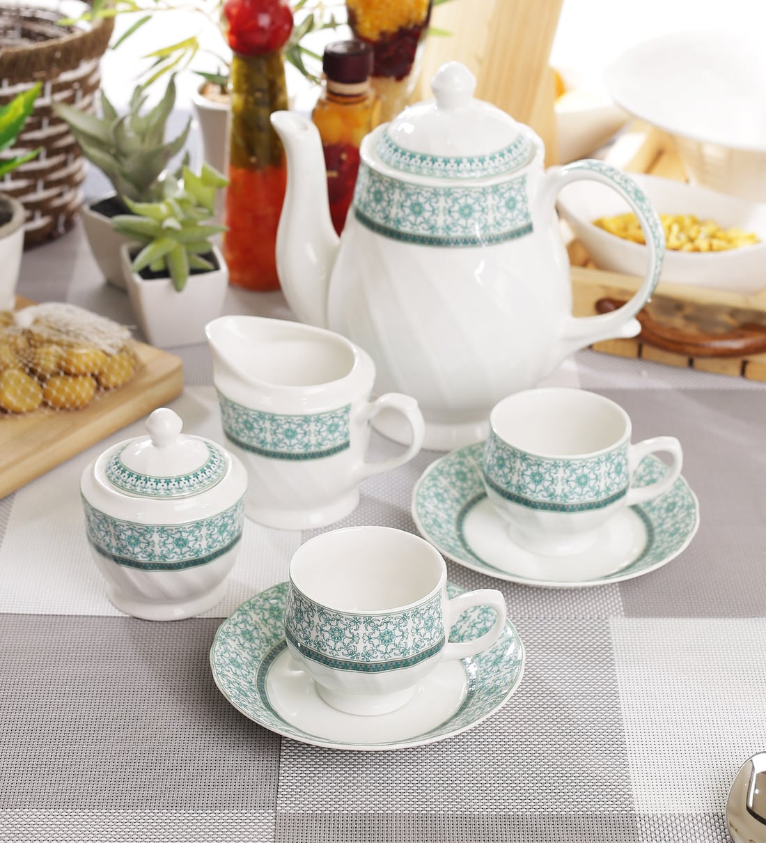 Buy BP Bharat Bone China Tea Set Set of 15 Online Cups & Saucers