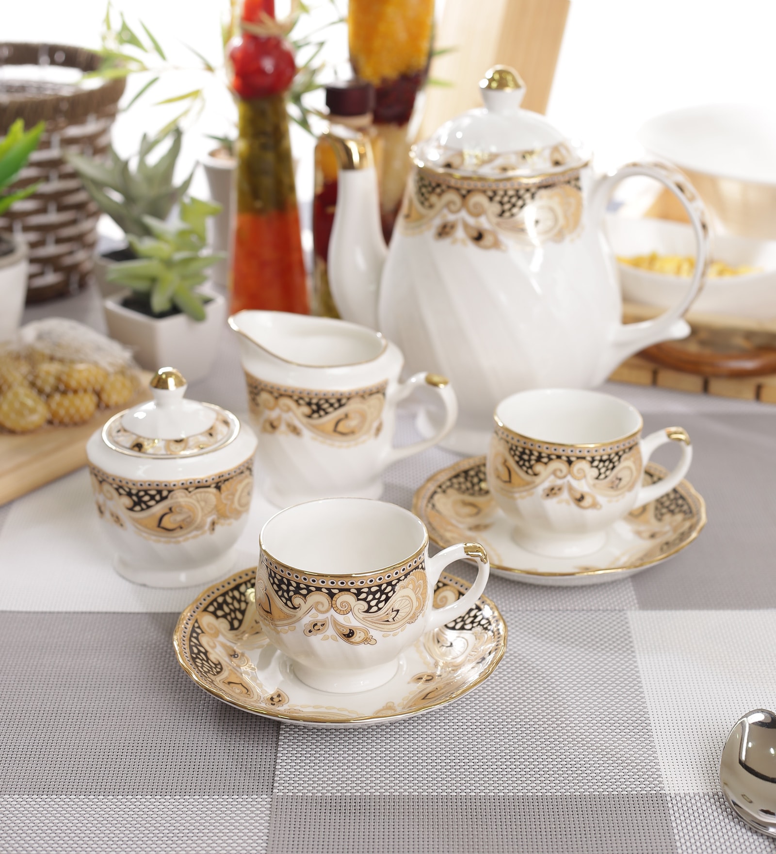 Buy BP Bharat Bone China Tea Set Set of 15 Online Bone China Cups