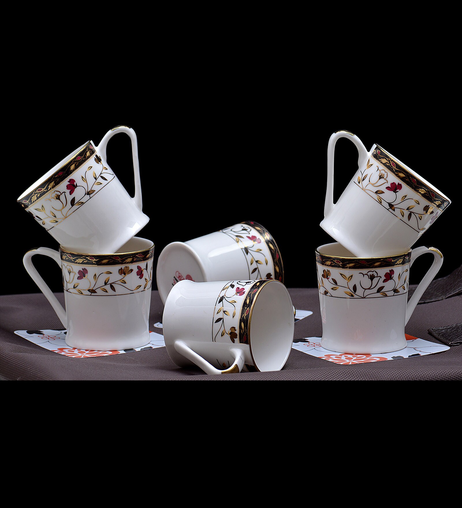 Bone China 160 ML Cups- Set of 6