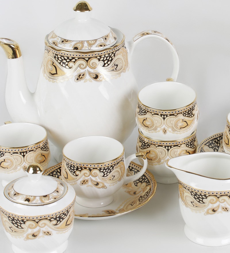 Buy BP Bharat Bone China Tea Set Set of 15 Online Bone China Cups