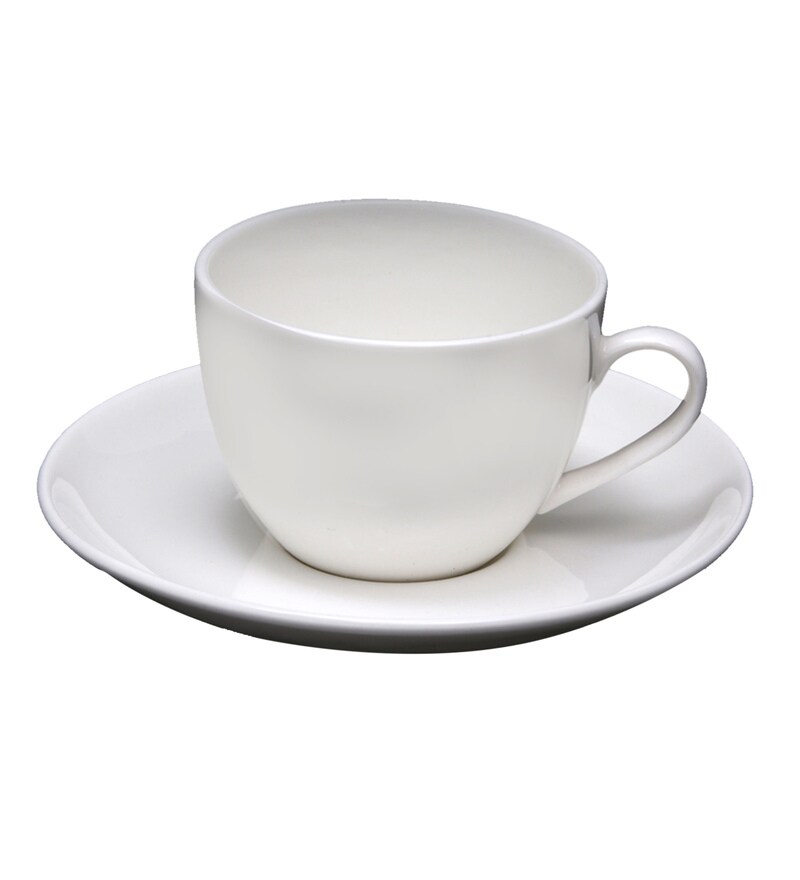 Bharat China Hrs Bp Saucer,100 ML Bone - 6 Set Cup \u0026 of