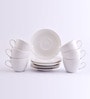 BP Bharat Alia White Bone China 200 ML 12-piece Tea Set
