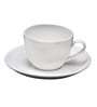 100 ML White Bone China Cups & Saucers Set of 6