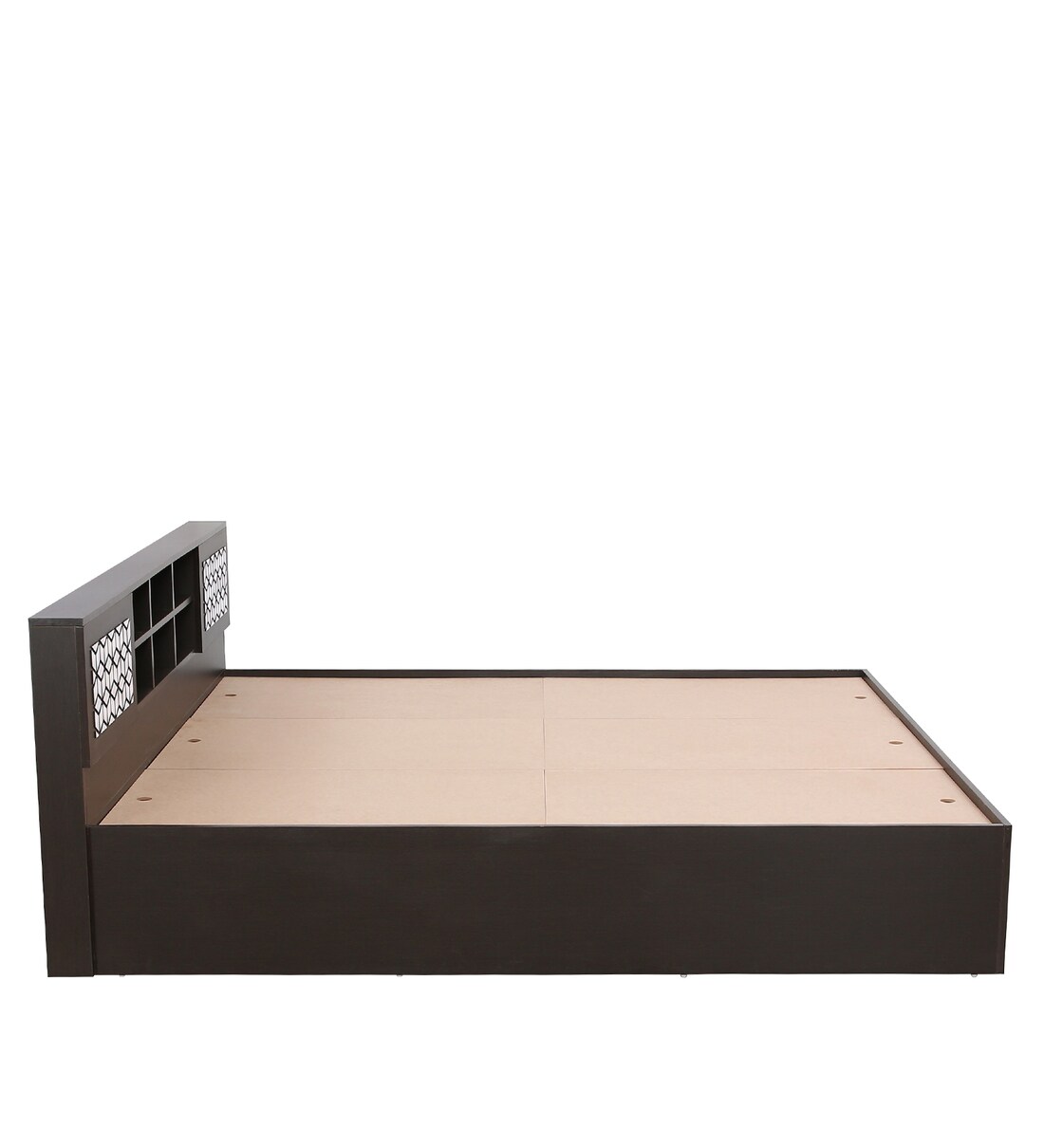 Buy Braco King Size Bed with Box Storage in Wenge Finish Mintwud by