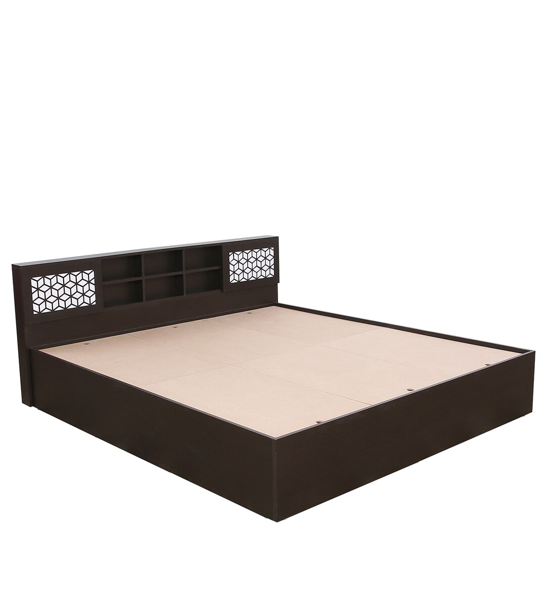 Buy Braco King Size Bed with Box Storage in Wenge Finish Mintwud by