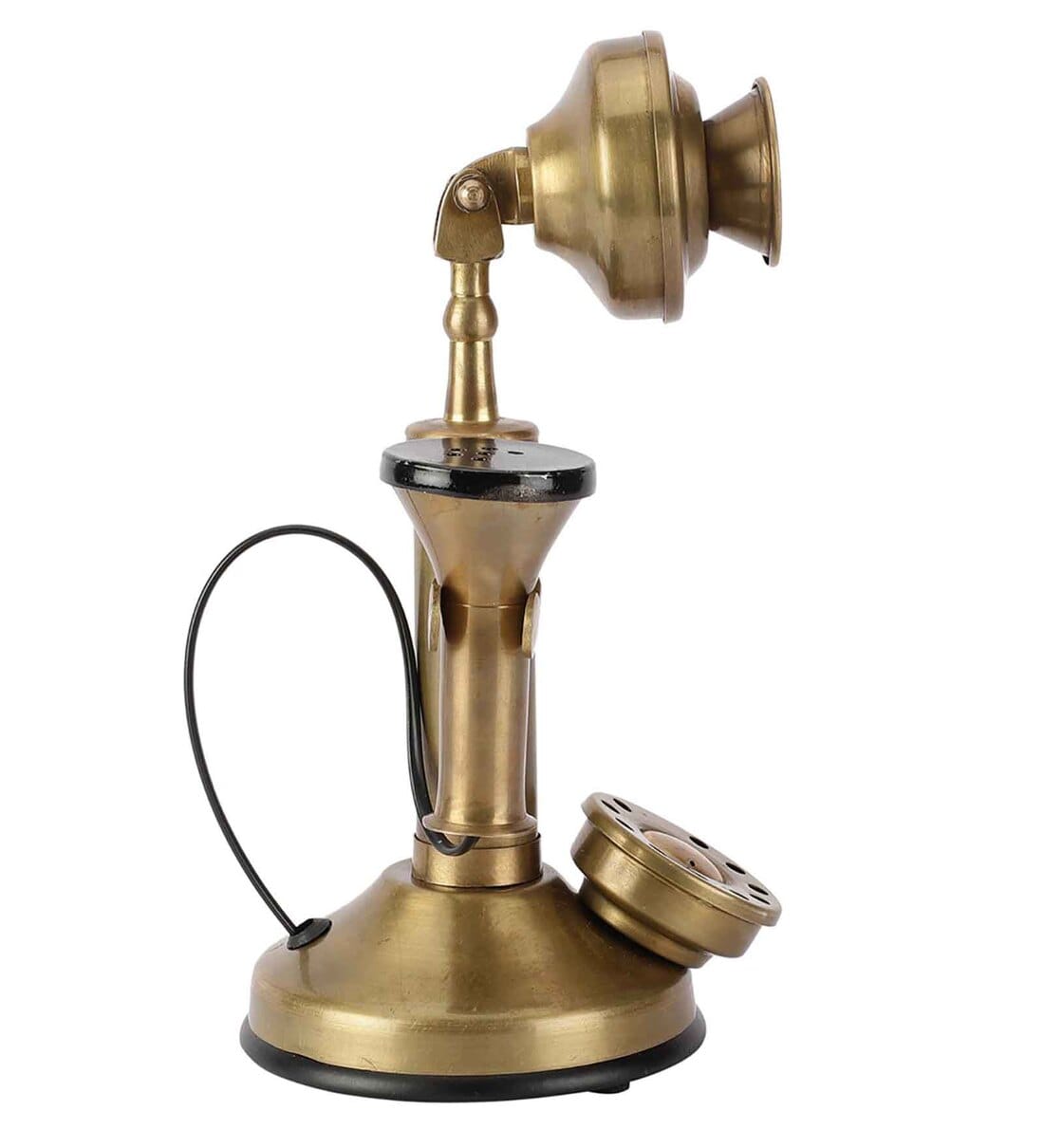 Buy Brass Antique Dial Black Hut Style Telephone Showpiece at 18% OFF by  Exim Decor