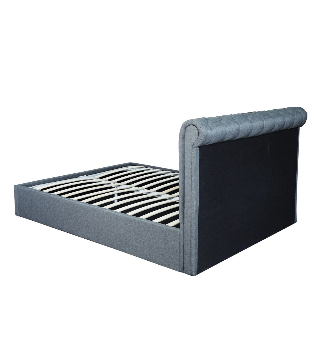 Buy Brayan Upholstered Queen Size Bed With Hydraulic Storage in Light