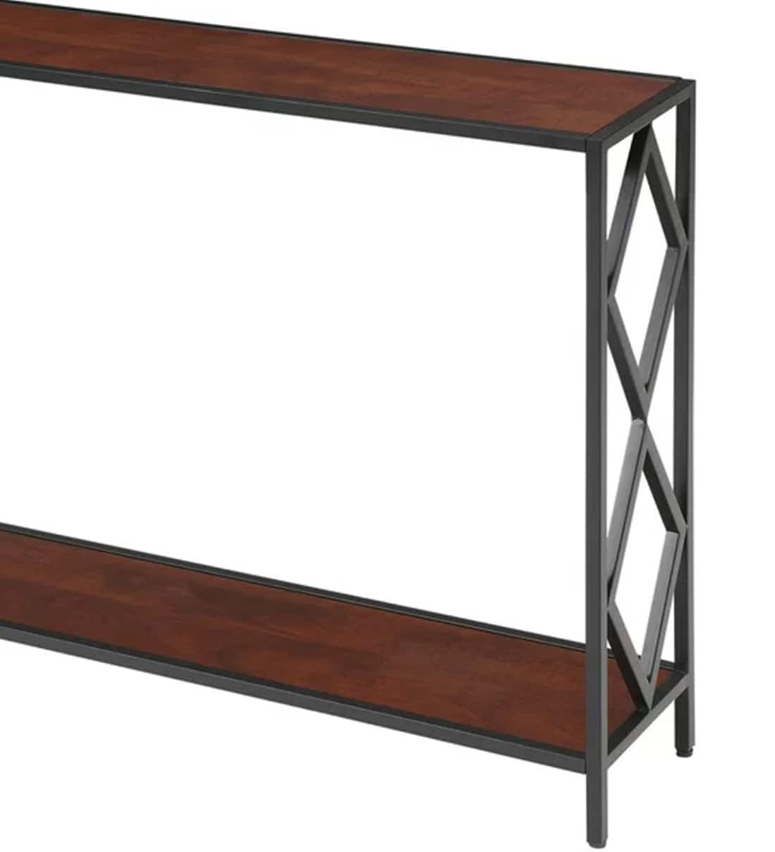 Buy Kevin Console Table in Brown & Black Colour by Furncasa Online