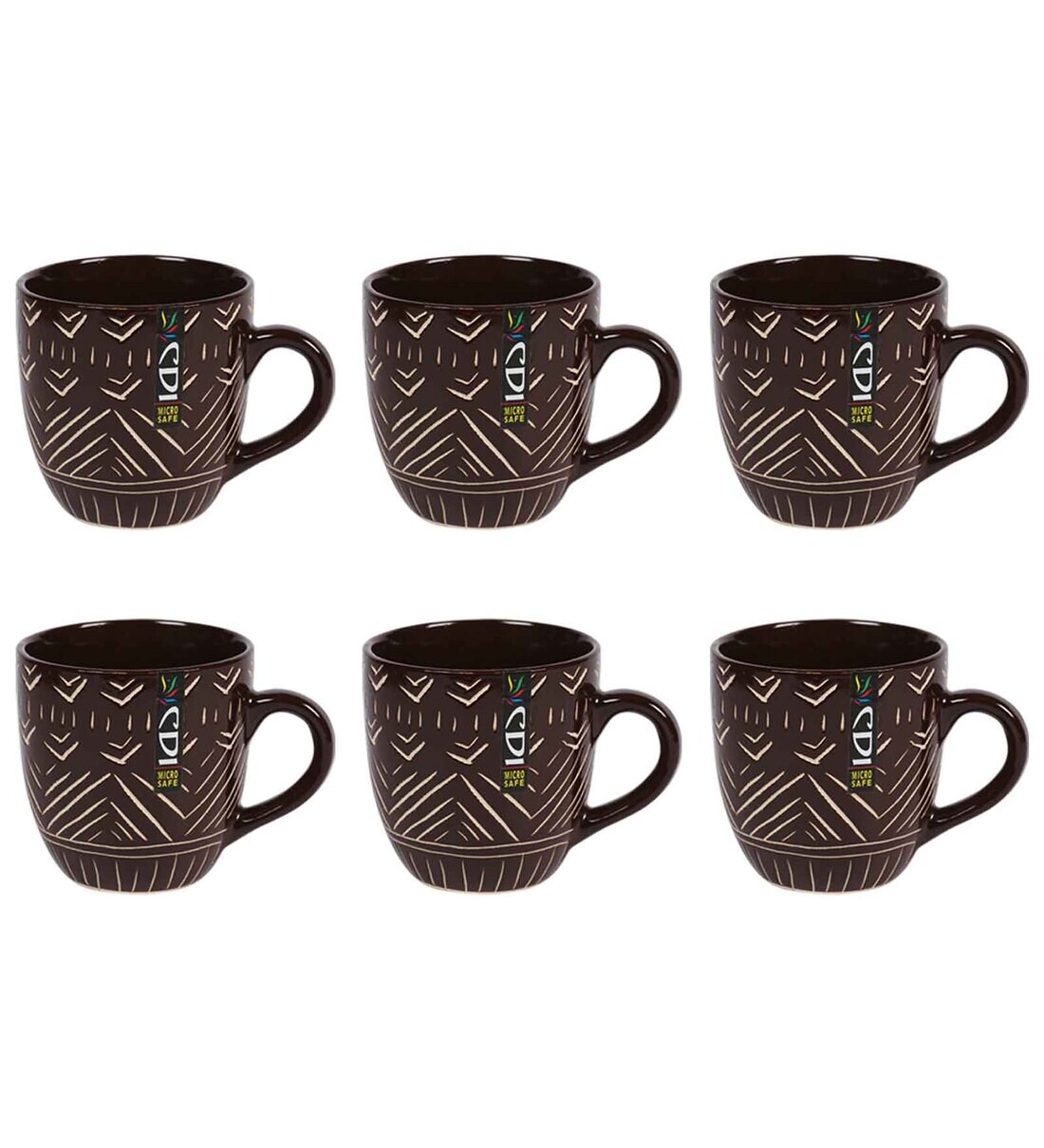 Buy Brown 200 ml Ceramic 6 Pcs Tea Cup at 49% OFF by Cdi