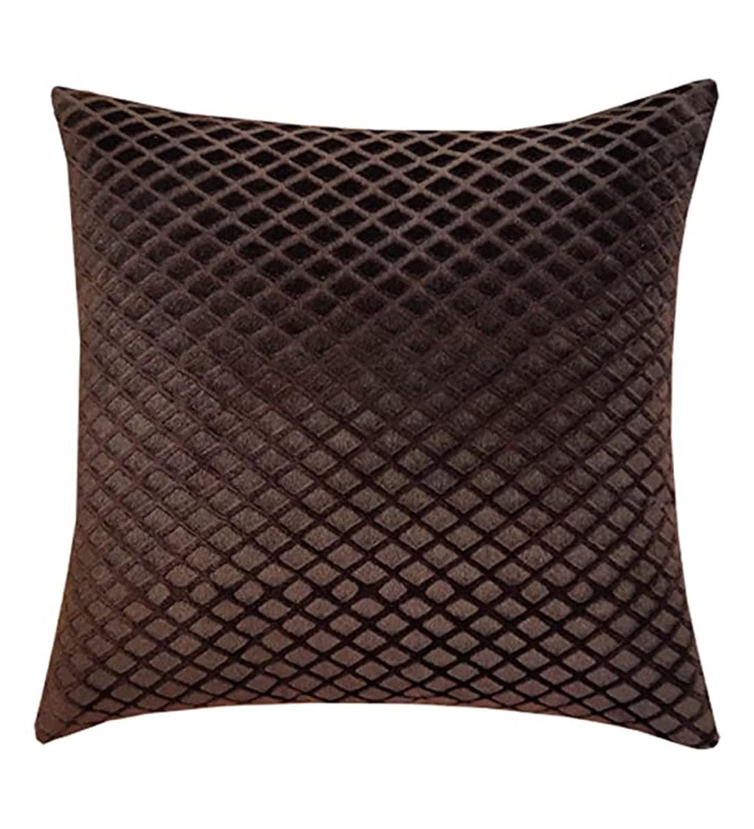 Buy Brown 210 TC Polyester Embossed Velvet 6 Piece Diwan Set by Braids