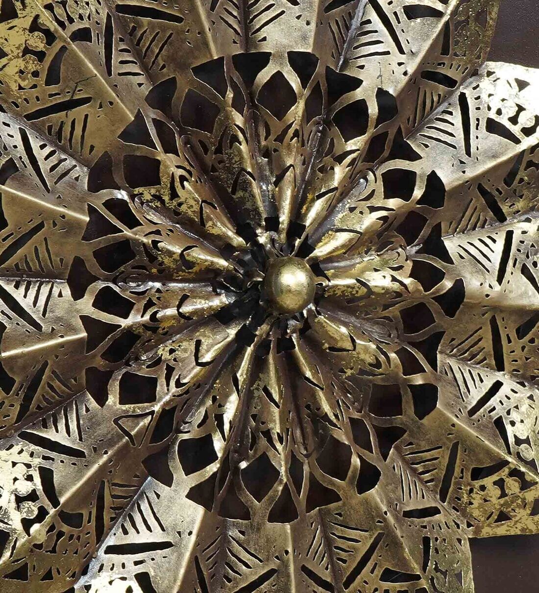 Buy Brown And Gold Iron Zen Metal Wall Art by The Shining Rays Online