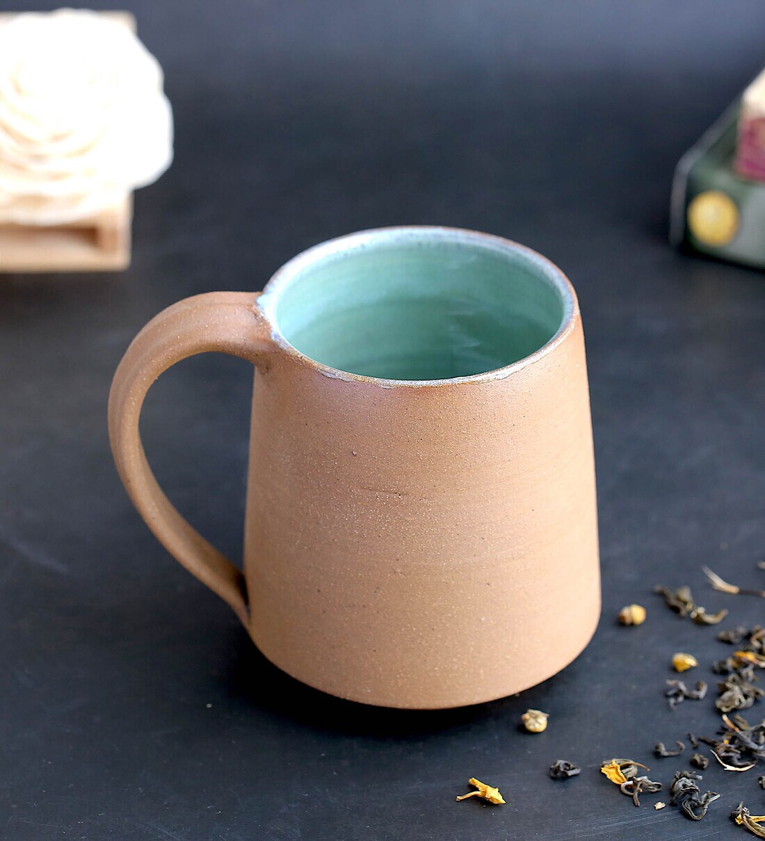 Buy Brown Ceramic CoffeeMint Mug By Swaa Clay Studio Online Coffee Mugs Coffee Mugs